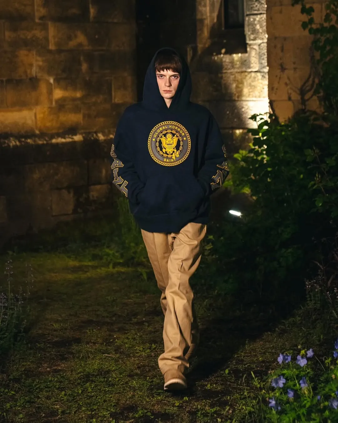 SAINT Mxxxxxx HOODIE/SAINT/NVY Reflective Angel Hoodie Blue S-XL Original open mold Loose cut Comfortable fit Top printing technology 3M reflective paste Best reflective effect in the industry Correct version Original consistent main mark/wash mark/cherub anti-counterfeiting